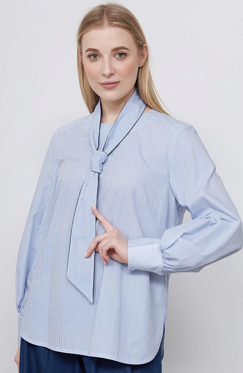 Блузка жен. 311122от.03312.0284S Белый/голубой