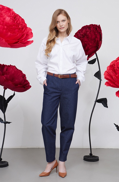 Брюки жен. 320350.03312.9600N Т.синий