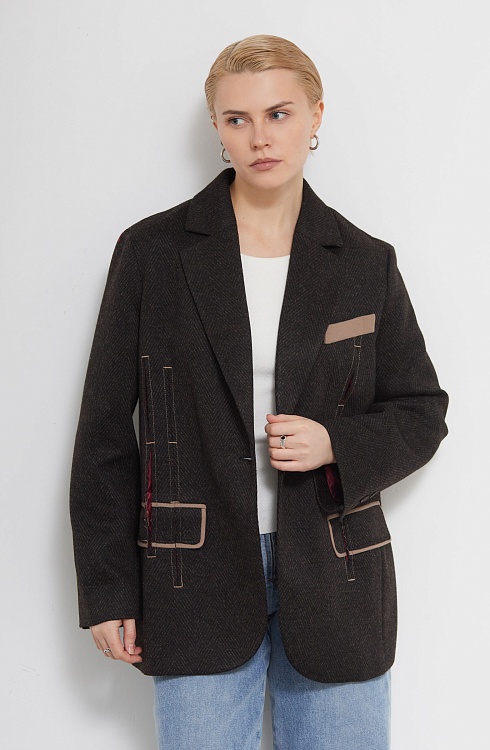 Жакет жен. 378376.11313.8211M Коричневый Уценка