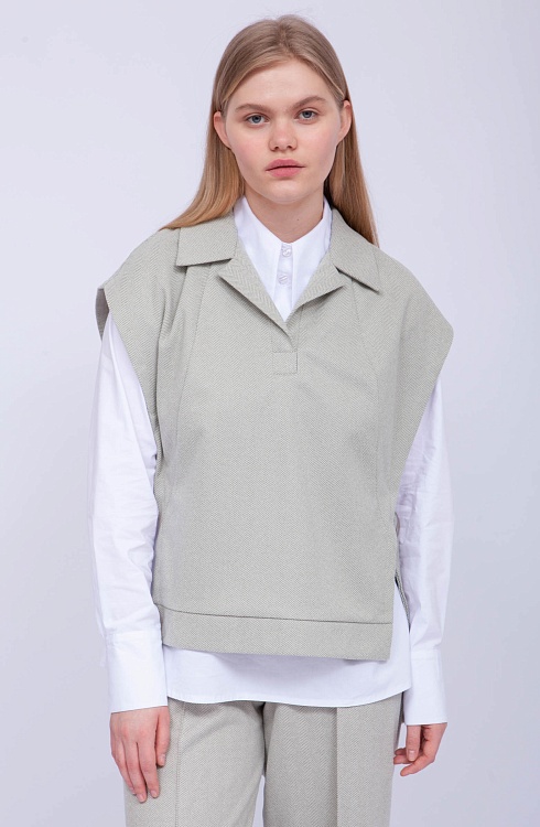 Жилет жен. 380016.03313.3207Y Cеро-мятный