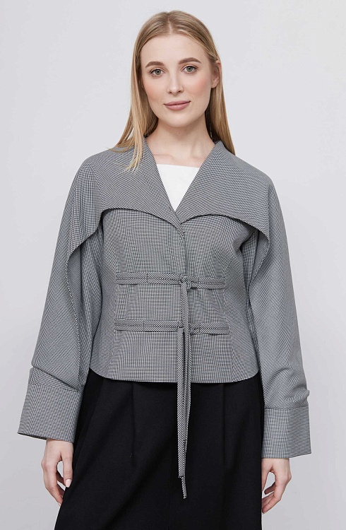Жакет жен. 374579.11312.8202Z Чёрно-белый