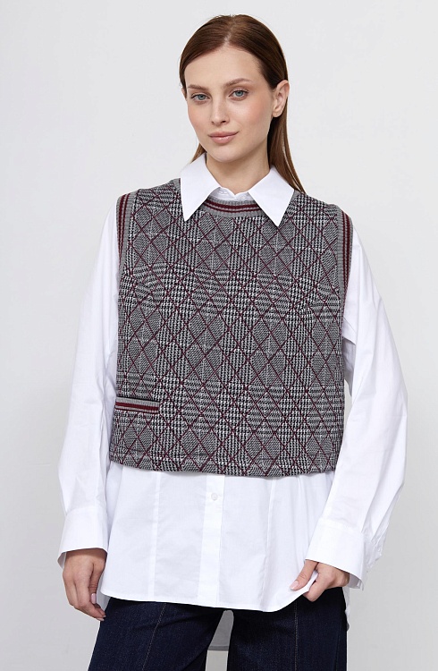 Жилет жен. 380021.03313.7347P Серо-розовый