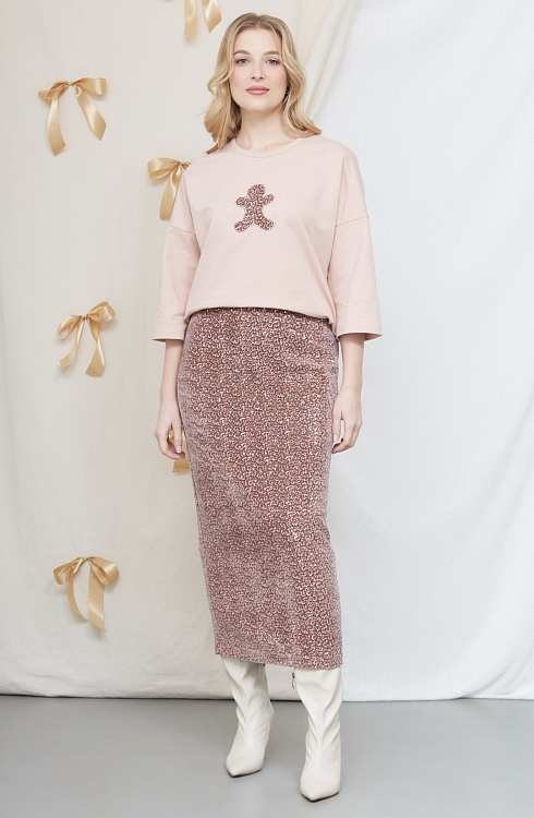 Юбка жен. 350063.03313.0500N жемчужный