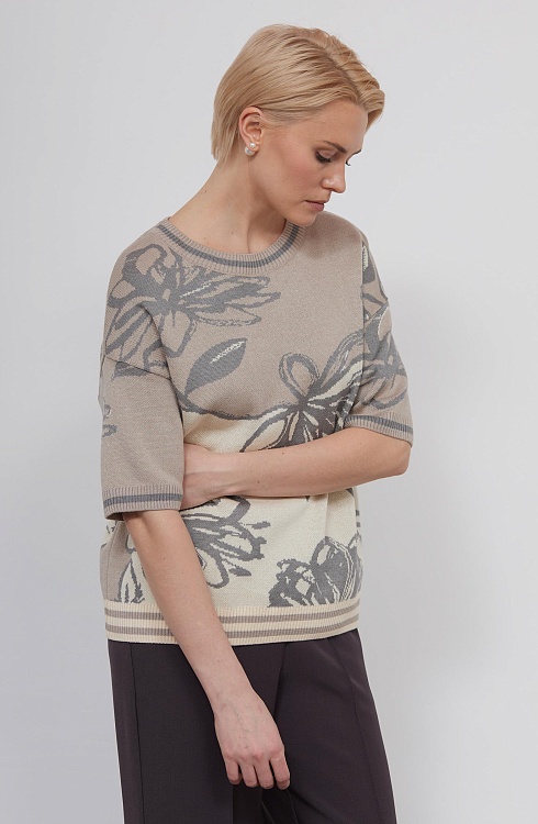 Джемпер жен. 310579.33303.0380T Бежево-серый