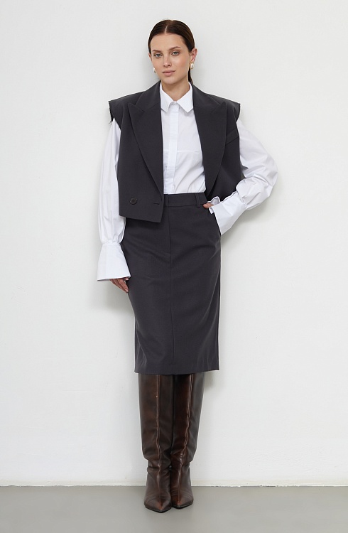 Юбка жен. 358412.11312.7600N Тёмно-серый