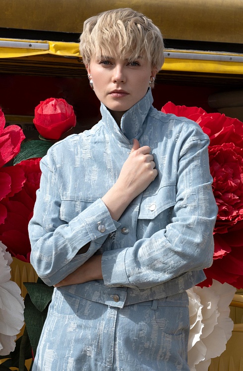 Жакет жен. 378299А.11312.1600N Голубой