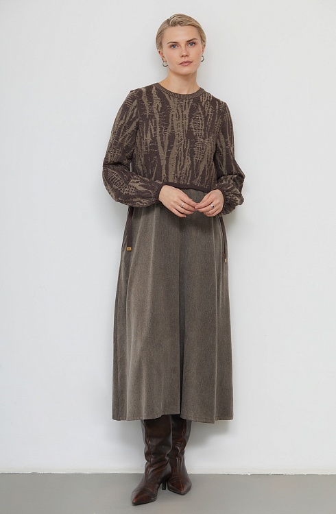 Платье жен. 360271.33312.3406YM Темно-бежевый Уценка