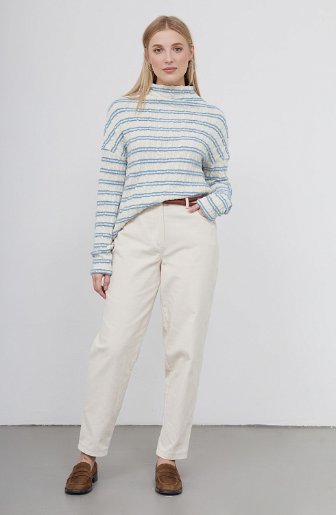 Джемпер жен. 310940.03313.0719S белый/голубой
