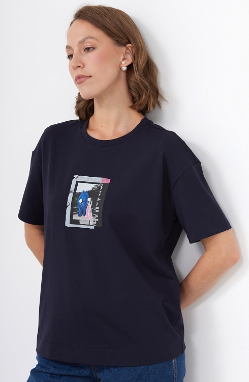 Джемпер жен. 310931.03313.9600E Т.синий