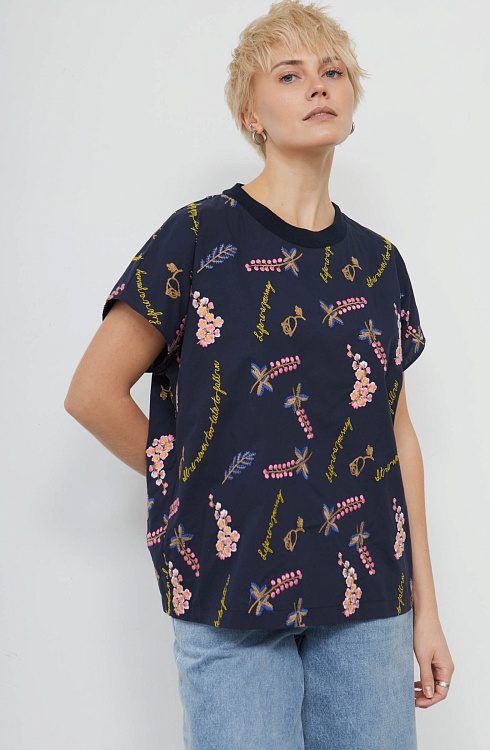 Блуза жен. 318123.11312.9601F Тёмно-синий