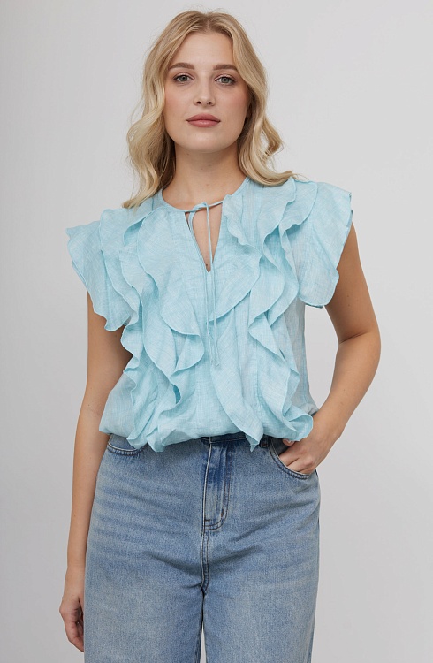 Блузка жен. 318324.11312.1200N Бирюзовый