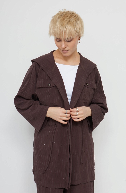 Жакет жен. 370085.6_312.1100SL Шоколадный