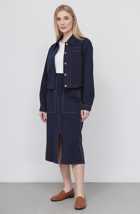 Юбка жен. 350100.09312.9600N Тёмно-синий