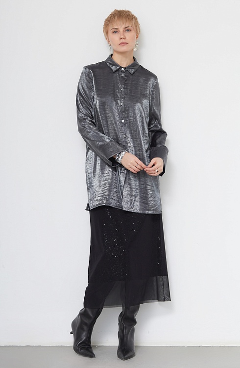 Блузка жен. 310959БМ.03312.8100L Серебряный