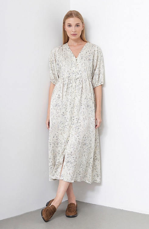 Платье жен. 367917.11312.0781F Молочно-графитовый