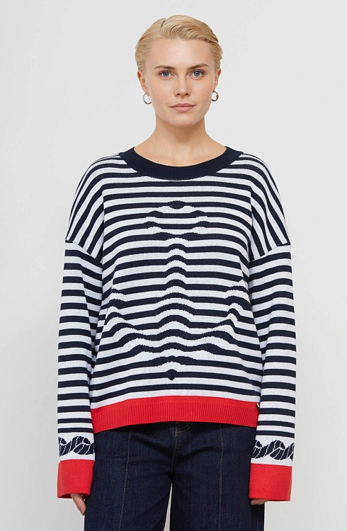 Джемпер жен. 310561.33303.9601S Сине-белый