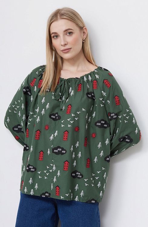Блузка жен. 318378.11312.3501Y Зелёный